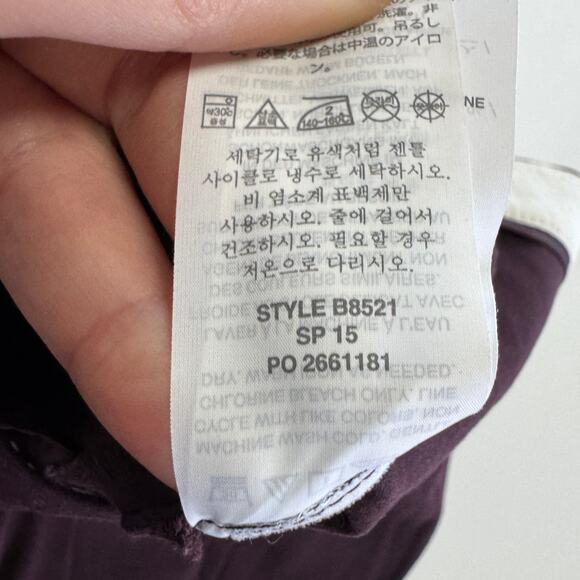 J.Crew Pants Womens 2 Purple Red Martie Bi Stretch High Waist Crop Ankle cotton - Picture 6 of 9